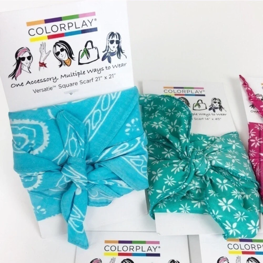 NEW Colorplay versatie square scarves